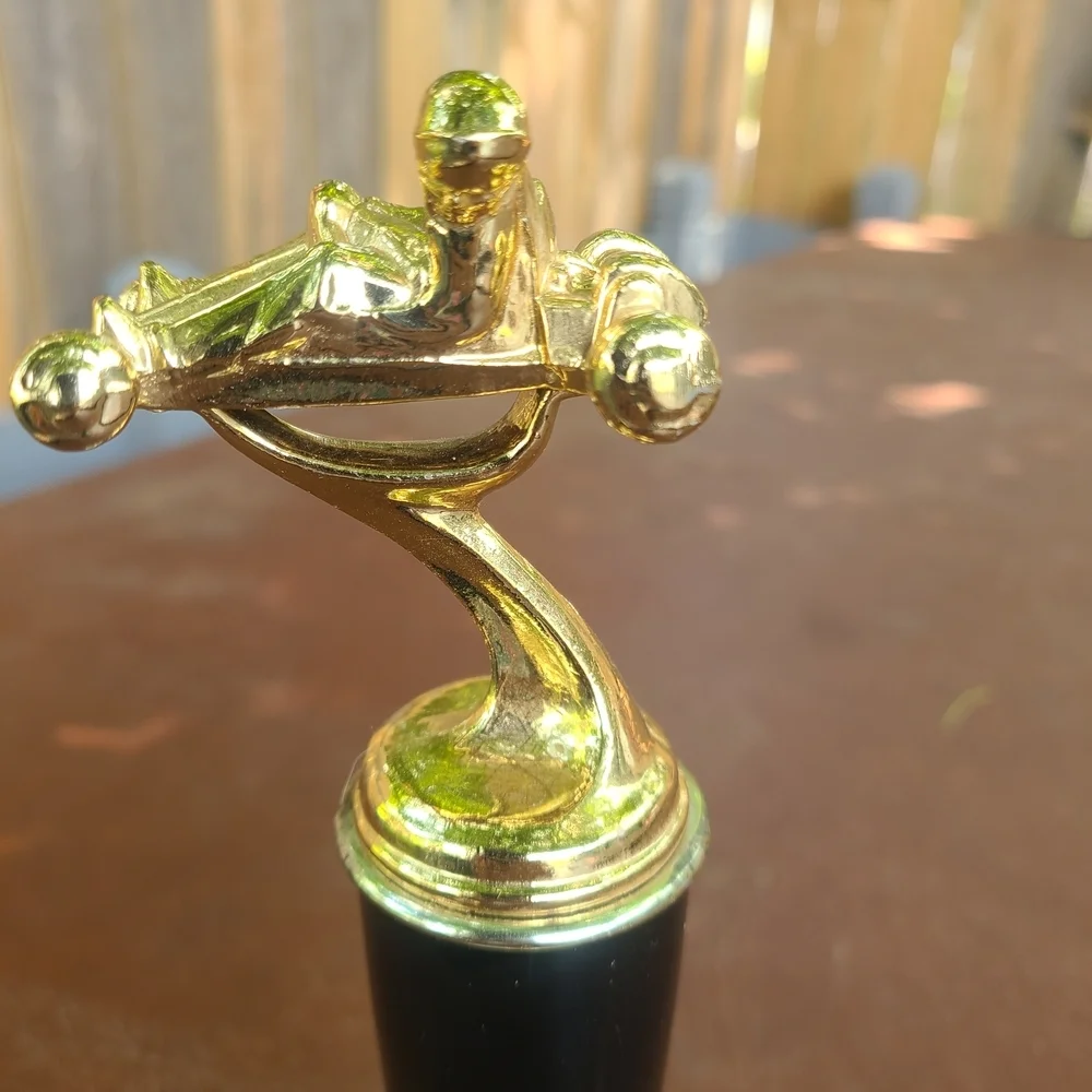 Vintage‎ Gold and Black Trophy with Marble Base